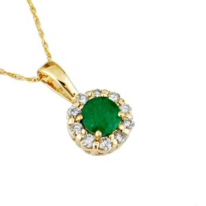 EMERALD & DIAMOND PENDANT