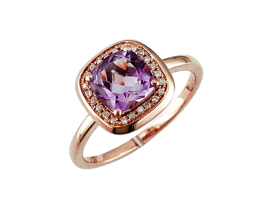 AMETHYST & DIAMOND RING