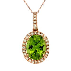 PERIDOT & DIAMOND PENDANT