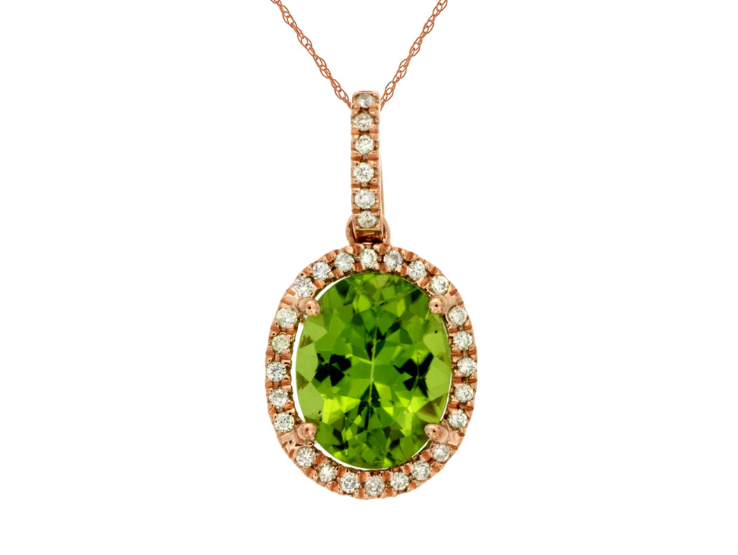 PERIDOT & DIAMOND PENDANT