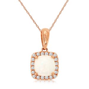 OPAL & DIAMOND PENDANT