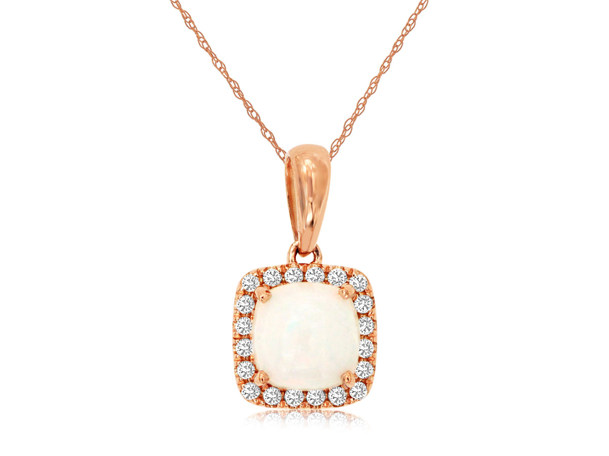 OPAL & DIAMOND PENDANT
