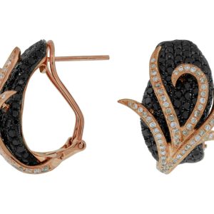 DIAMOND &BLACK DIAMOND EARRING