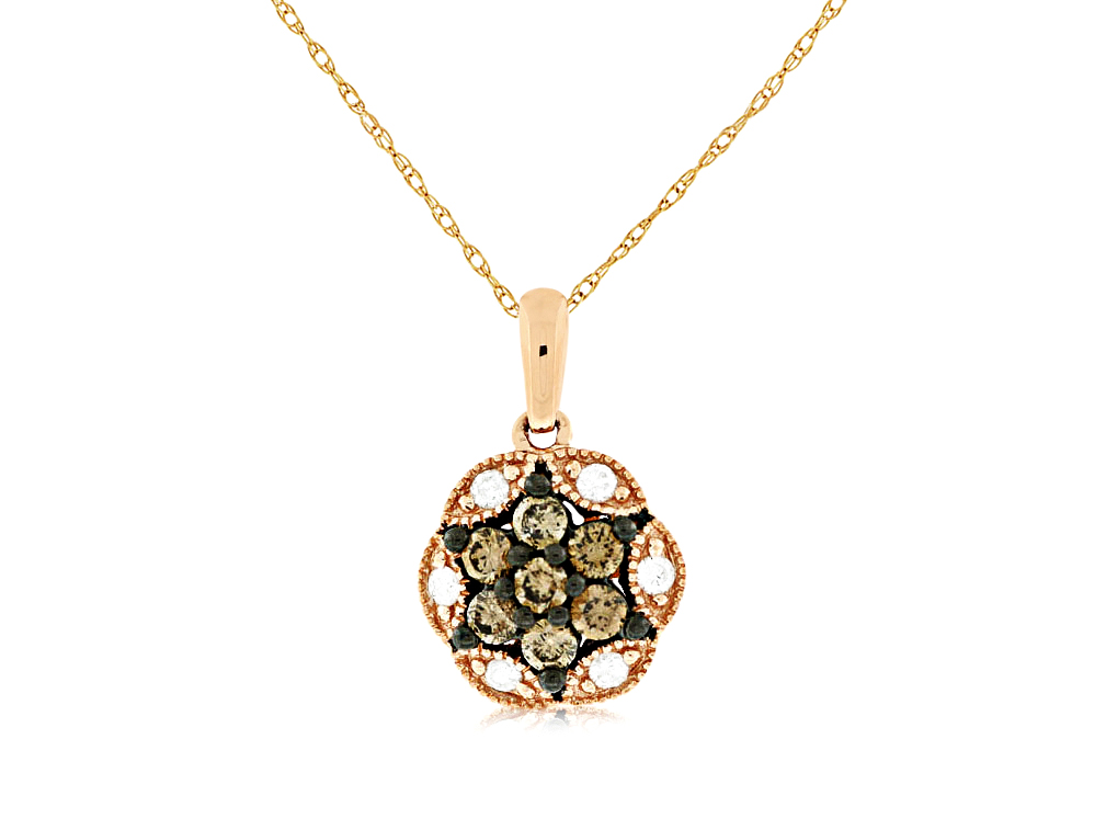 DIAMOND &MOCHA DIAMOND PENDANT