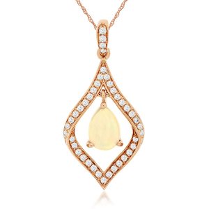 OPAL & DIAMOND PENDANT