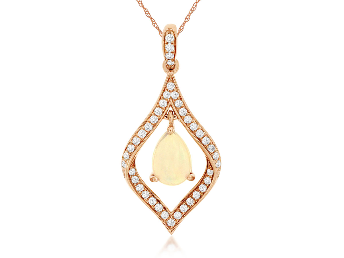 OPAL & DIAMOND PENDANT