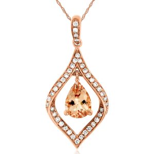 MORGANITE & DIAMOND PENDANT