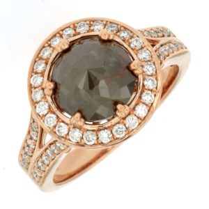 18K WHITE & MOCHA DIAMOND RING