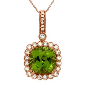 PERIDOT & DIAMOND PENDANT