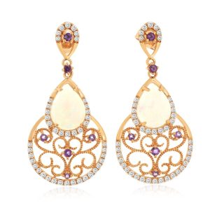 OPAL & DIAMOND EARRING