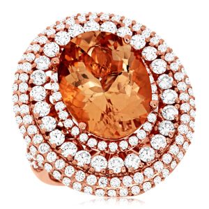 MORGANITE & DIAMOND RING