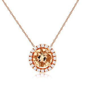 MORGANITE & DIAMOND PENDANT