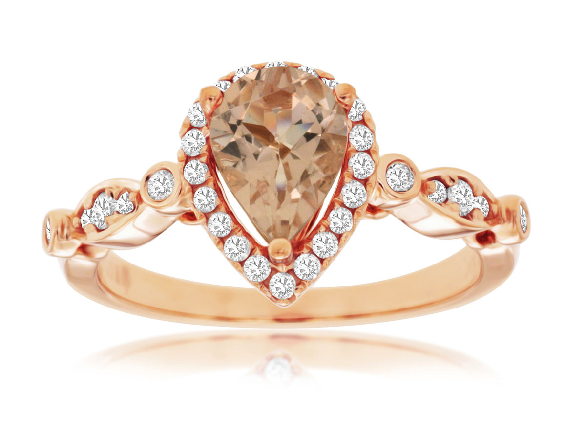 MORGANITE & DIAMOND RING