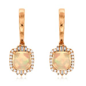 OPAL & DIAMOND EARRING