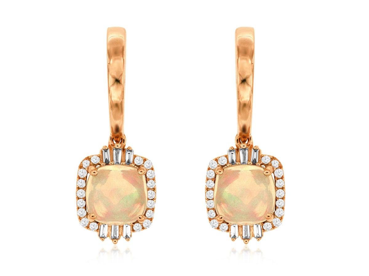 OPAL & DIAMOND EARRING