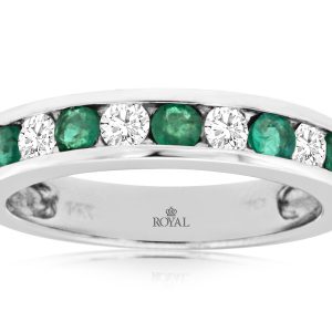 EMERALD & DIAMOND BAND