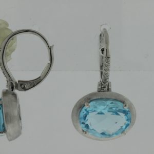 BLUE TOPAZ & DIAMOND EARRING