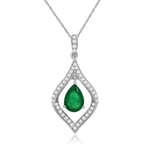 EMERALD & DIAMOND PENDANT