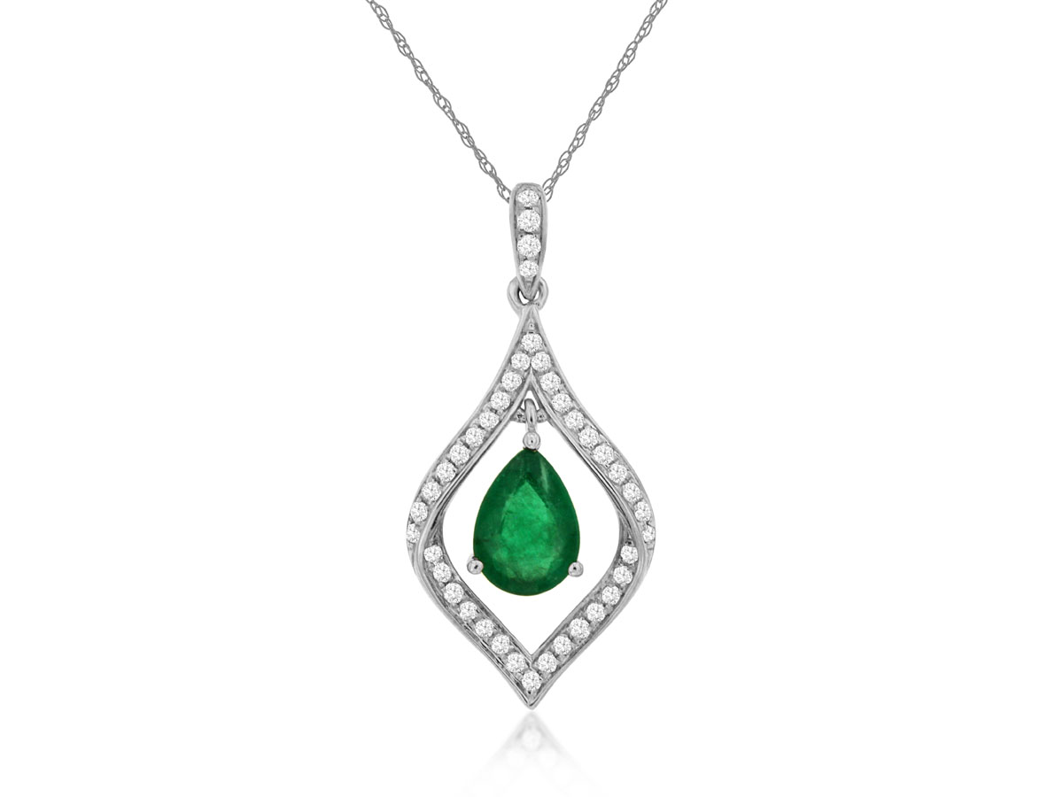 EMERALD & DIAMOND PENDANT