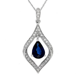 SAPPHIRE & DIAMOND PENDANT