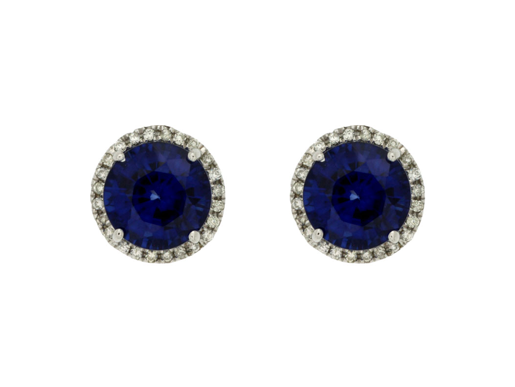 SAPPHIRE & DIAMOND EARRING