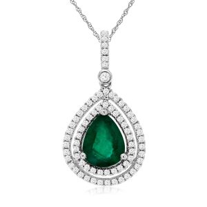EMERALD & DIAMOND PENDANT