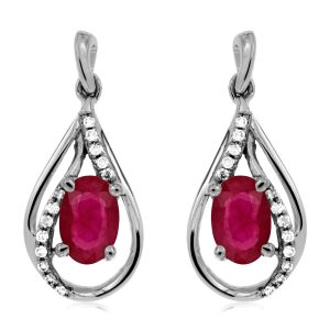 RUBY & DIAMOND EARRING