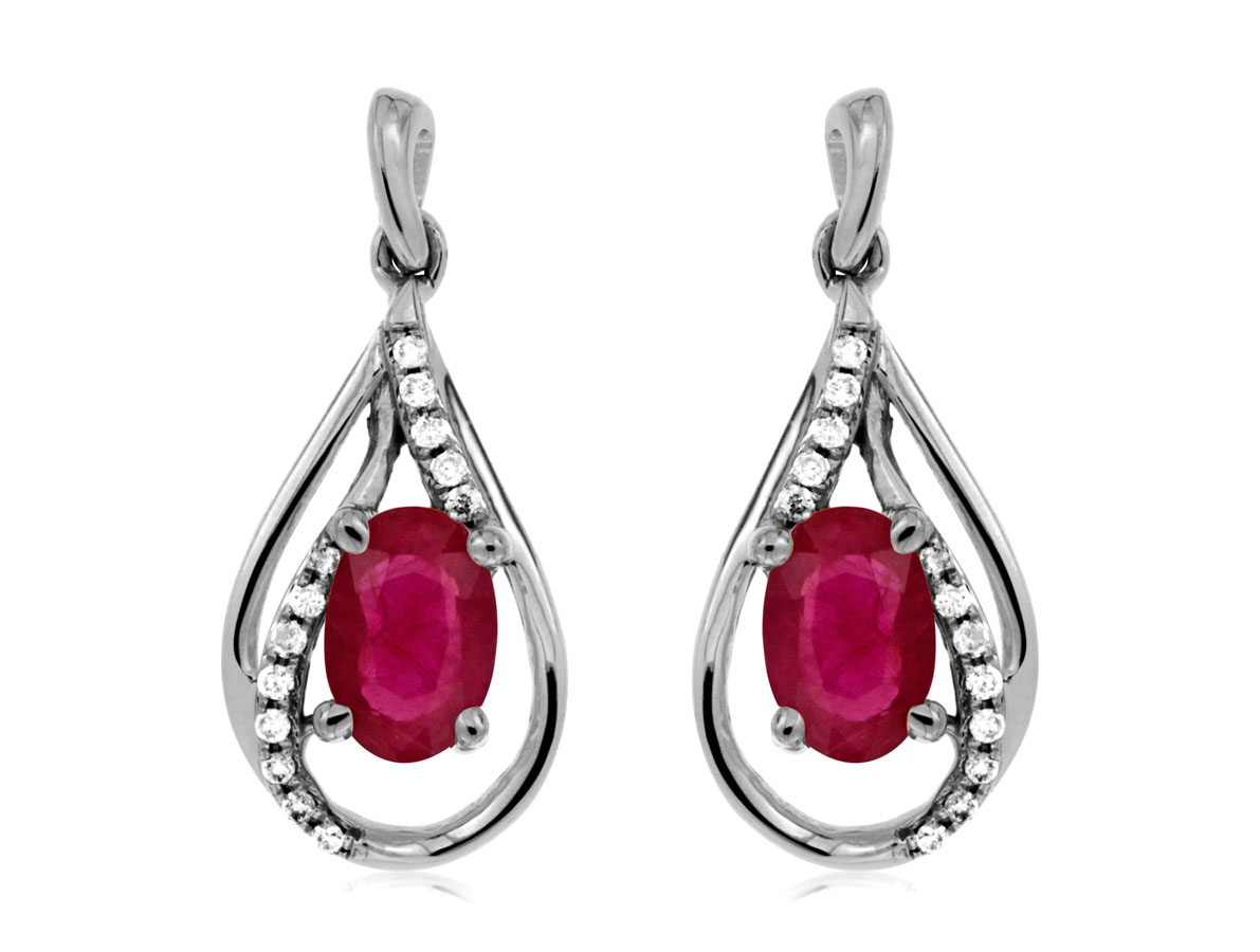 RUBY & DIAMOND EARRING