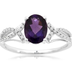 AMETHYST & DIAMOND RING