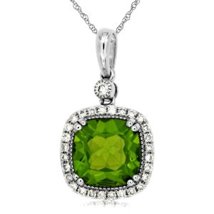 PERIDOT & DIAMOND PENDANT
