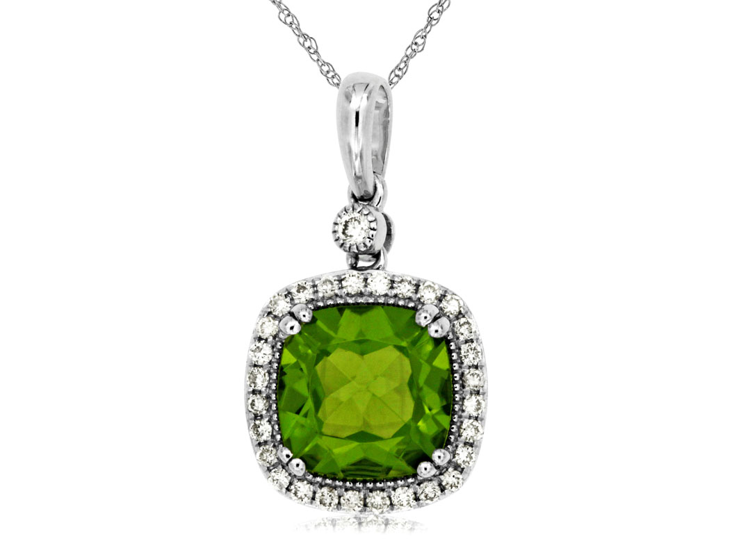 PERIDOT & DIAMOND PENDANT