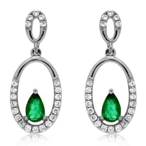 EMERALD & DIAMOND EARRING