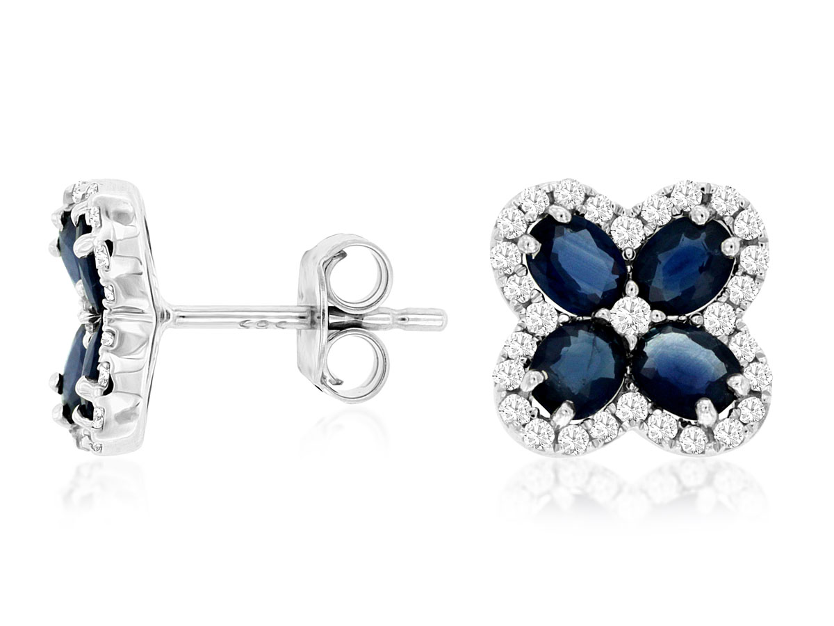 SAPPHIRE & DIAMOND EARRING