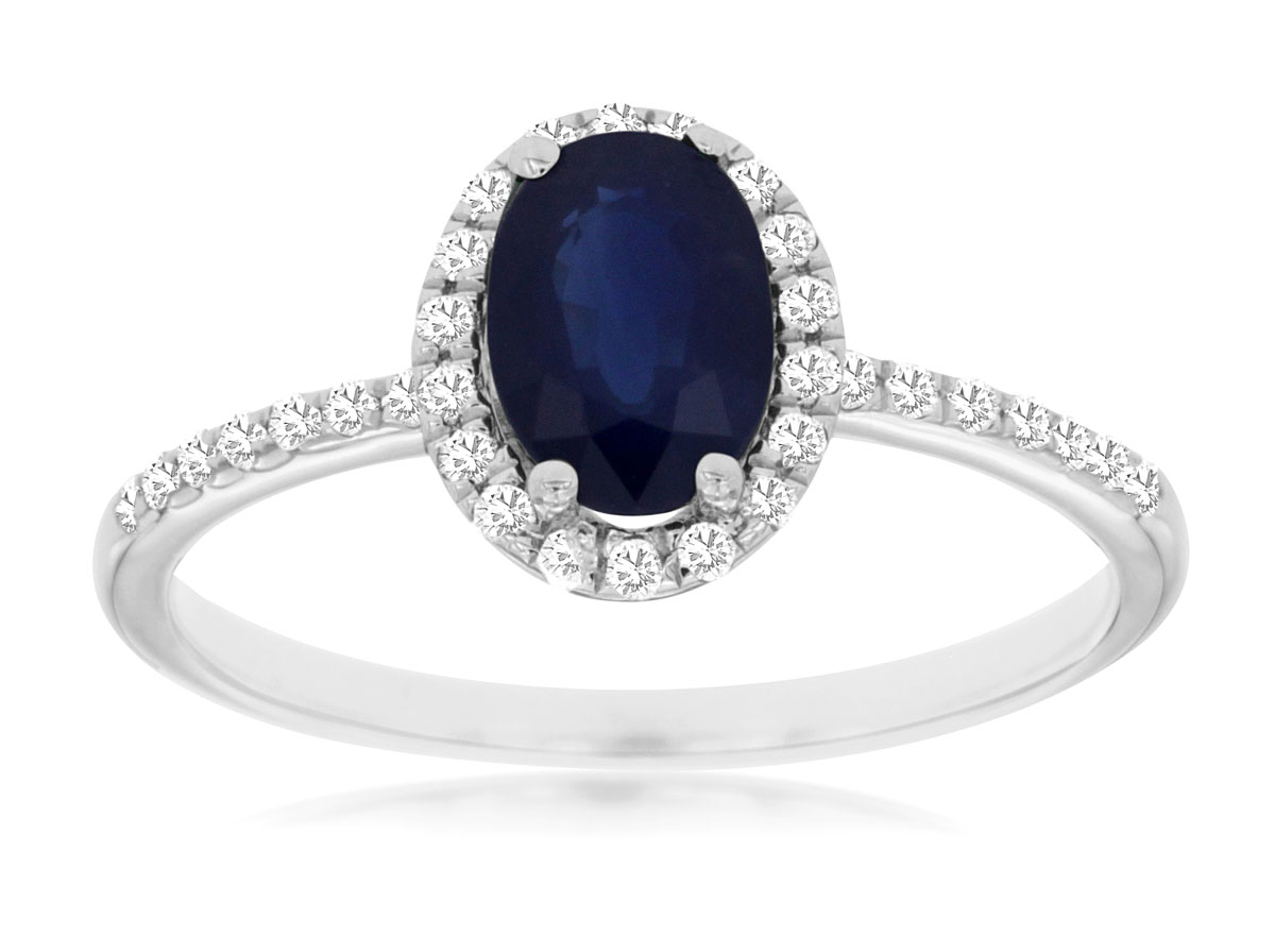 SAPPHIRE & DIAMOND RING