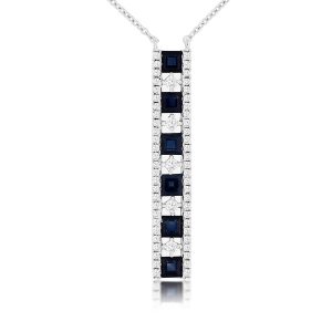 SAPPHIRE & DIAMOND NECKLACE