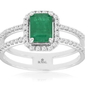 EMERALD & DIAMOND EARRING