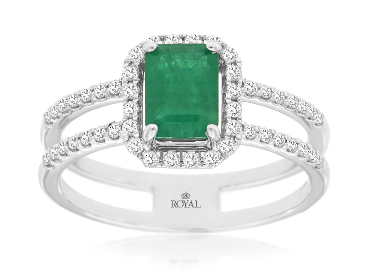 EMERALD & DIAMOND EARRING