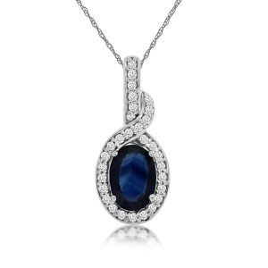 SAPPHIRE & DIAMOND PENDANT