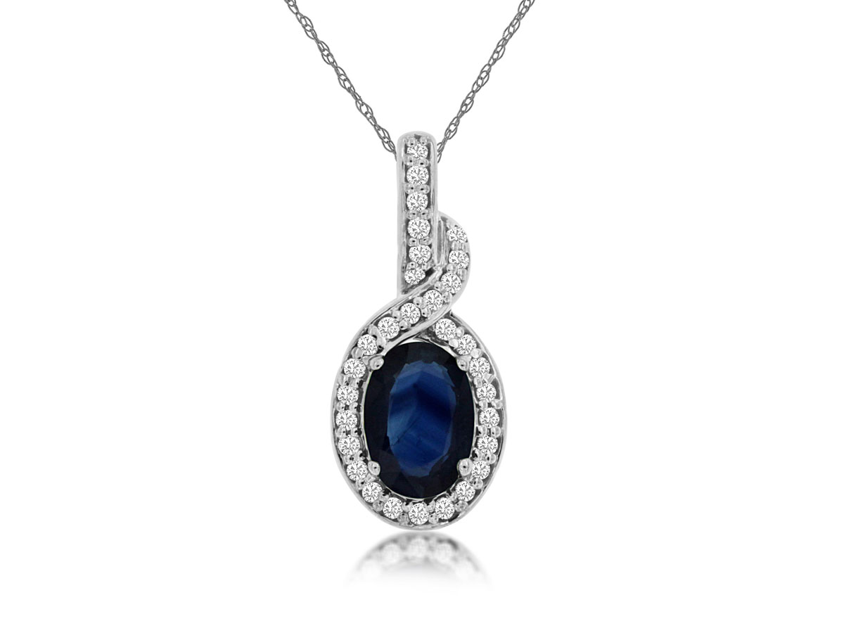 SAPPHIRE & DIAMOND PENDANT