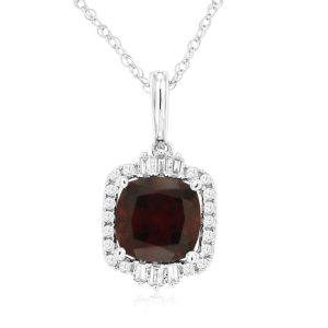 GARNET & DIAMOND PENDANT
