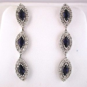 SAPPHIRE & DIAMOND EARRING