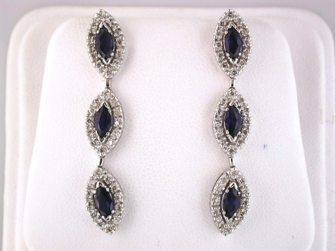 SAPPHIRE & DIAMOND EARRING