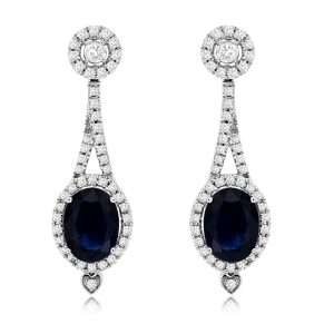 SAPPHIRE & DIAMOND EARRING