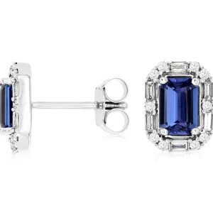 TANZANITE & DIAMOND EARRING