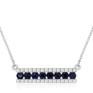 SAPPHIRE & DIAMOND NECKLACE