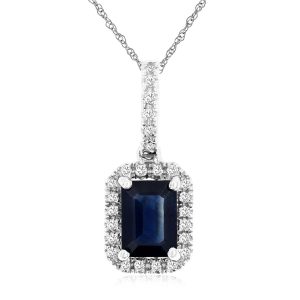 SAPPHIRE & DIAMOND PENDANT