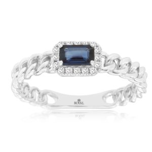 SAPPHIRE & DIAMOND RING