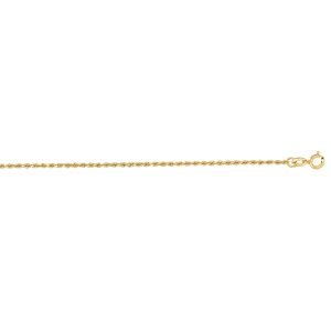 10K Gold 1.4mm Solid Diamond Cut Royal Rope Chain