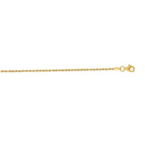10K Gold 1.6mm Solid Diamond Cut Royal Rope Chain