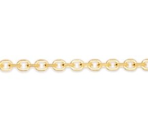10K Gold 0.87mm Diamond Cut Cable Chain